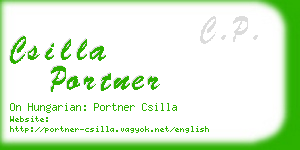 csilla portner business card